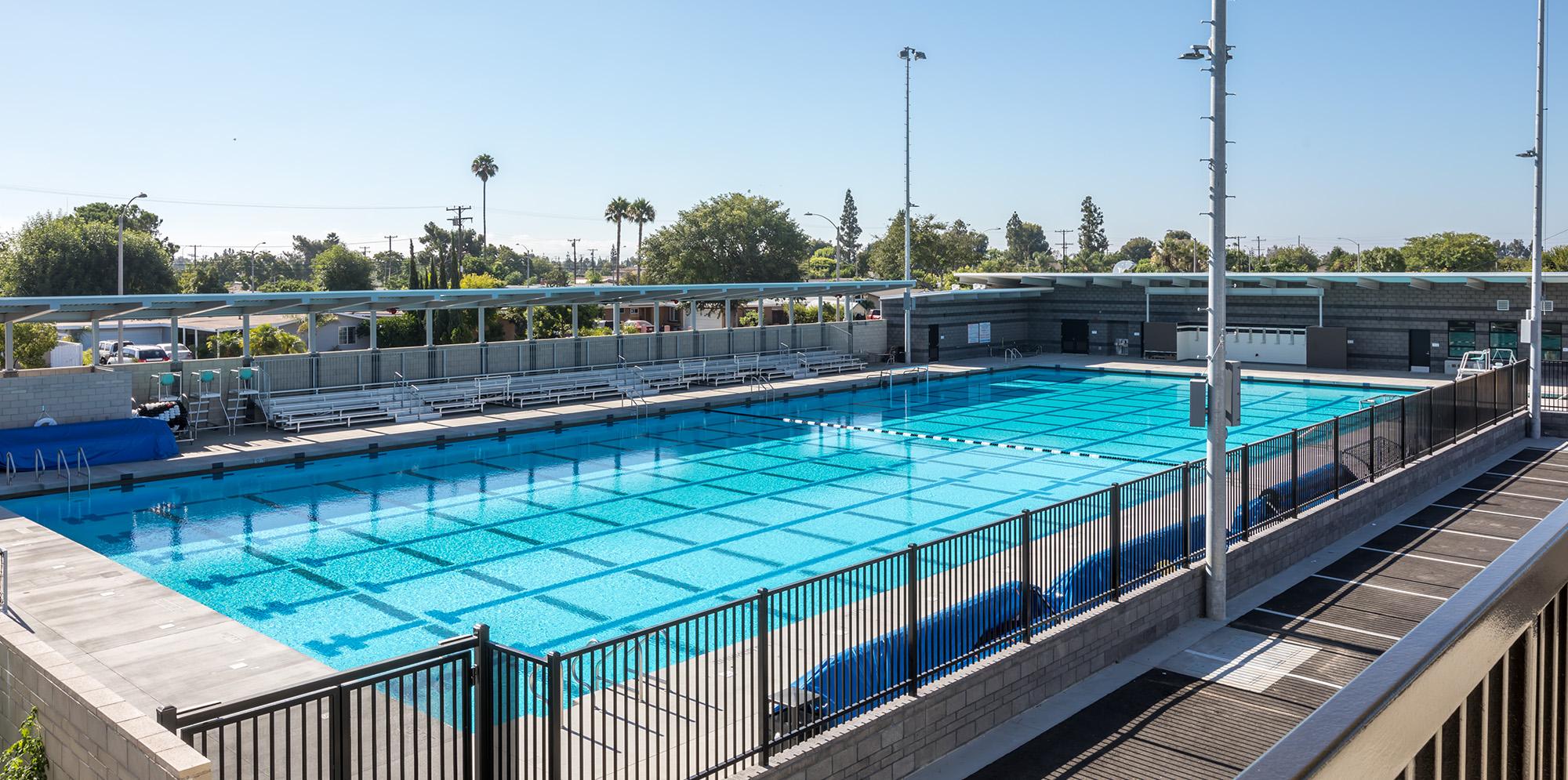 Outdoor swimming pool at Servite High School in Anaheim